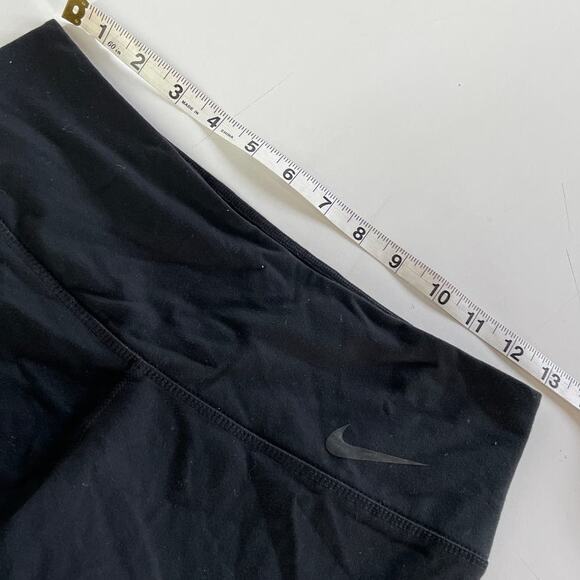 Nike Leggings Womens Medium Dri Fit Black Crop Activewear‎ Stretch - Picture 5 of 7